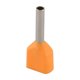 thumbnail image 3 of AWG 22/0.5mm Copper Wire Crimp Connector Double Ferrule Insulated Pin Cord End Orange TE0508 Pack of 200, 3 of 4