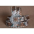 thumbnail image 2 of Nocona Belt Co. Womens   Belt withFloral Overlay S Brown, 2 of 5