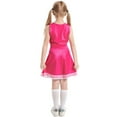 thumbnail image 6 of Cheerleader Outfit For Girls Sleeveless Cheerleading Team Stage Performance Dance Dressy Pink 150, 6 of 6