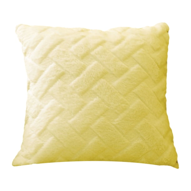 Funda de cojín de felpa, funda de almohada cuadrada con cremallera oculta para sala de estar, dormitorio, hogar, oficina, decoración