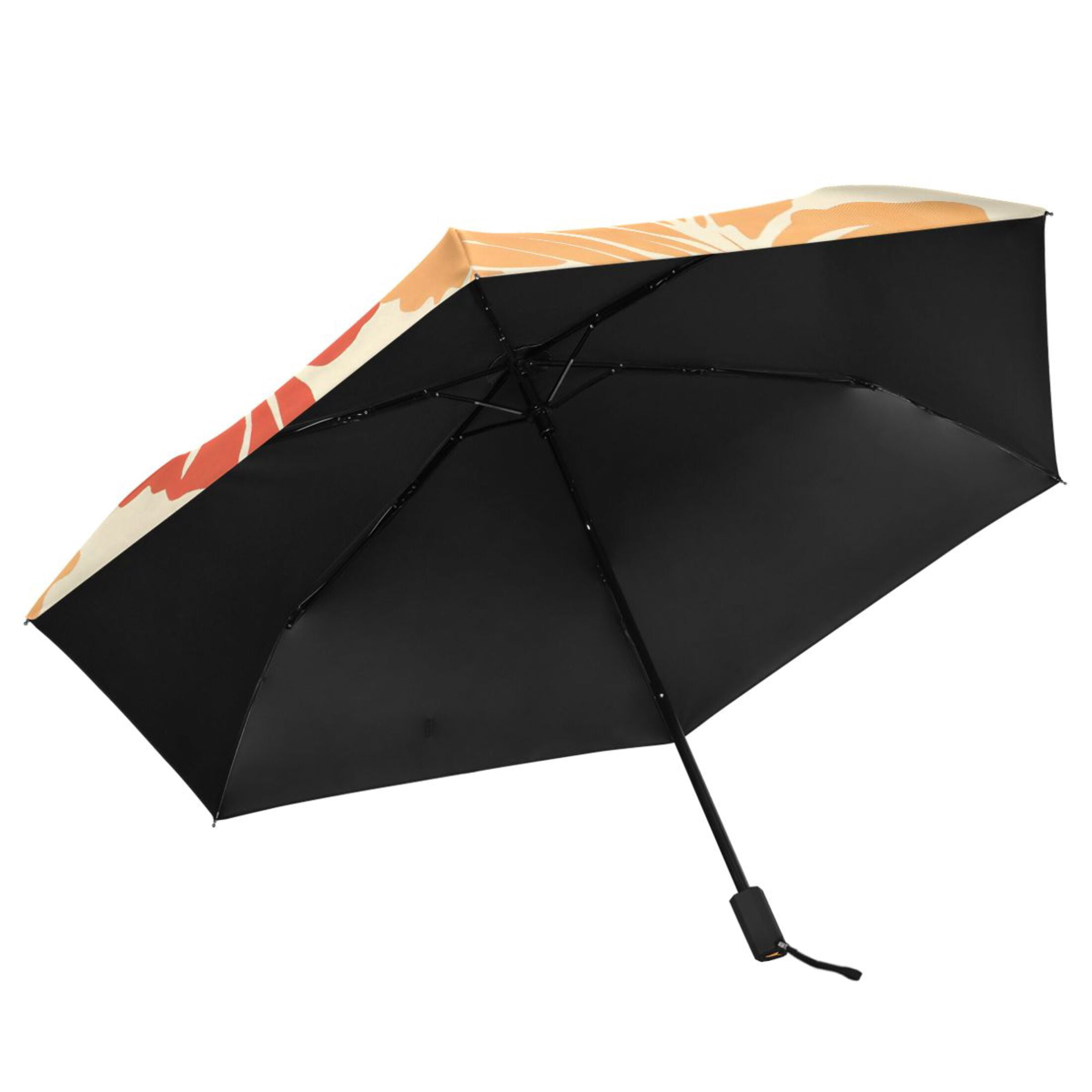 ALAZA Elegant Tropical Floral-h9 UPF 50+ Compact Folding Umbrella for Rain Travel Umbrella Packable