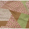 thumbnail image 4 of Tissu de Coton Popeline Sergé Rose Saumon Triangle Géométrique Robe Tissu Imprimé par la Cour 56 Pouces de Large, 4 of 4