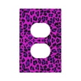 thumbnail image 1 of DouZhe 1-Gang Duplex Outlet Cover, Pink Leopard Design Decorative Wall Plates, 1 of 7