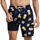thumbnail image 5 of Ceisia Men's Beer & Lemon Print Loose Fit Quick Dry Beach Shorts with Inner Lining Multicolor M Gifts, 5 of 6