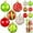 Multicolor, variant on 12pcs Shatterproof Christmas Ball Ornaments Set for Holiday Tree Decorations Glitter Polka Dot and Stripe Pattern Hanging Baubles for Indoor Outdoor Festive Decor 2.4inch