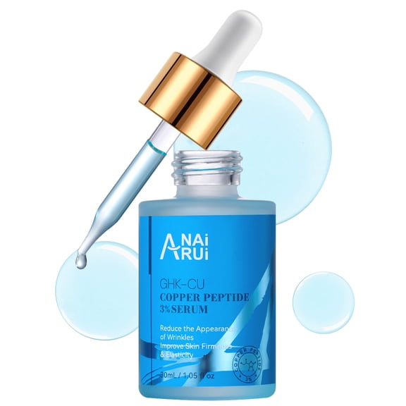 ANAiRUi 3% Copper Peptide Firming Face Serumwith GHK-Cu, EGF and Hyaluronic Acid, 1.05 fl oz