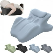 LAMIRO Couple Pillow,27 Degree Couples Pillows with Removable Protective Cover,Ergonomic Memory Foam Wedge Cushion,Comfort Perfect Position Instantly (Sky Blue)