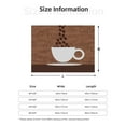 thumbnail image 5 of Goofa Coffee Cafe Cup Pattern Fleece Throw Blanket for Couch, Soft Checkered Flannel Blanket for Sofa, Warm Cozy Decorative Blanket Fall Decor Gift-80"x60", 5 of 6