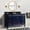 Blue & Black, variant on 61 in. Single Wooden Vanity White with Black Galaxy Rectangle Sink