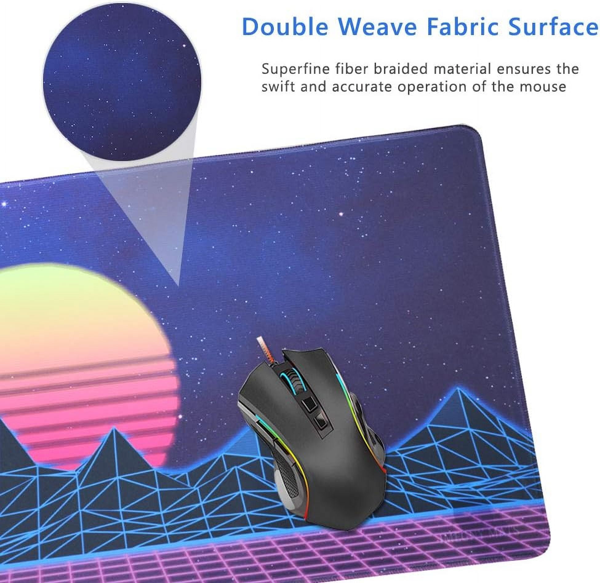 Large Gaming Mouse Pad, Extended XXL Desk Pad & Non-Slip Rubber Mat for Mice and Keyboard with Stitched Edges （90x40 zisesun011）