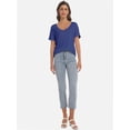 thumbnail image 4 of Women's V-Neck T-Shirt - Casual Short Sleeve Loose Fit Tee - Soft Comfortable Basic Top, 4 of 6