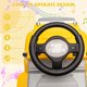 thumbnail image 3 of Coche eléctrico interactivo para niños 6V, automóvil para bebés con área de almacenamiento grande, música, 2 faros, 5 luces LED, incluye batería recargable 6V (amarillo), 3 of 7