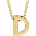 thumbnail image 2 of Precious Stars Unisex 14K Yellow Gold Initial D Pendant Slide Necklace, 2 of 3