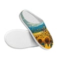 thumbnail image 3 of Xecao Field Bicycle Young Sunflower Print Cotton Slippers Fuzzy Warm Cozy Slippers Non Slip House Slippers For Indoor Outdoor Cotton Slippers House Slippers-11, 3 of 7
