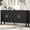 Black, variant on Harper & Bright Designs Wood Sideboard Cabinet with Storage, Unique Accent Cabinet with Doors and Shelves for Hallway, Living Rooms, Entrance and Study Rooms, Navy