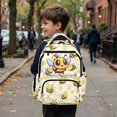 thumbnail image 4 of Yspwyqan Kids Boys Backpack, Cute Bee Daisy 600D Polyester, Multi-Pocket Bookbag, Adjustable Straps for Elementary Middle Hiking, Back to School Supplies, 4 of 7
