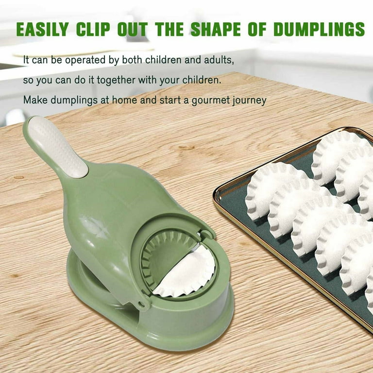 Dumpling Maker 2 in 1 Pastry Pressing Mold Kitchen Cooking Ravioli Baking Gyoza Dumpling Wrappers Press(blue