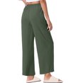 thumbnail image 4 of Liquidation de Pantalons pour Femmes! Pantalons en Lin à Rayures pour Femmes, Décontractés, à Jambe Grand, Pantalons Raccourcis, Coton et Lin, Taille Élastique, Légers, Pantalons d'Été, 4 of 7