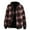 Brown, variant on Men Flannel Plaid Jacket Lined Hoodies for Men Winter Warm Coat Buffalo Zipper Sweatshirt Black XXXL