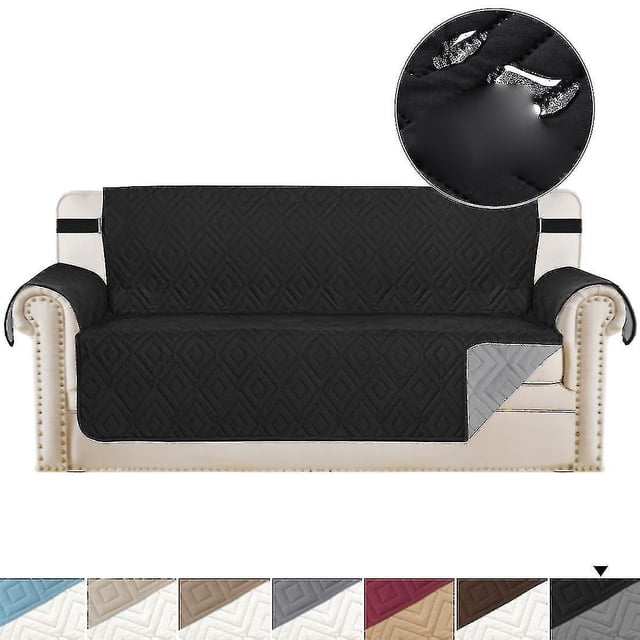 SAILING Fundas universales para sofá para mascotas, impermeables, antideslizantes, fundas protectoras para muebles, color negro, 1 plaza, subaoe