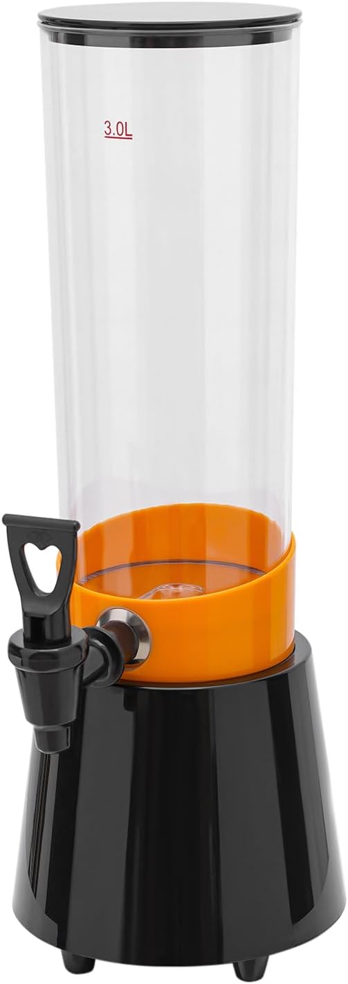 3-liter plastic dispenser, t design, black appearance, convenient liquid dispensing,  for home cleaning