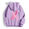 thumbnail image 6 of Breast Cancer Awareness Hoodies for Women 2025 Zip Up Fleece Lined Hoodie with Pockets Hooded Sweatshirt Pullover Top, 6 of 7