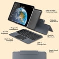 thumbnail image 7 of Macally iPad Air 13 Inch Case Keyboard (M3, 2025/M2, 2024) |iPad Pro 12.9 Keyboard Case (5/6th Gen) with Large Trackpad, Multi Angle View Stand Apple Pencil Holder, Backlit, Detachable, 7 of 7