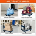 thumbnail image 4 of Foldable Dolly Cart 660lbs Hand Truck Swivel Wheels Push Platform Hand Cart for Loading and Storage, Warehouse, 4 of 6