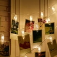 thumbnail image 2 of Zhaomeidaxi 10/20/40 Led Photo Clip String Lights, Used for Hanging Pictures, Cards,Decorations, Battery-powered, Perfect Bedroom Wall Decoration, Valentine's Day, Wedding,Multicolor 1m+10 Lights, 2 of 9