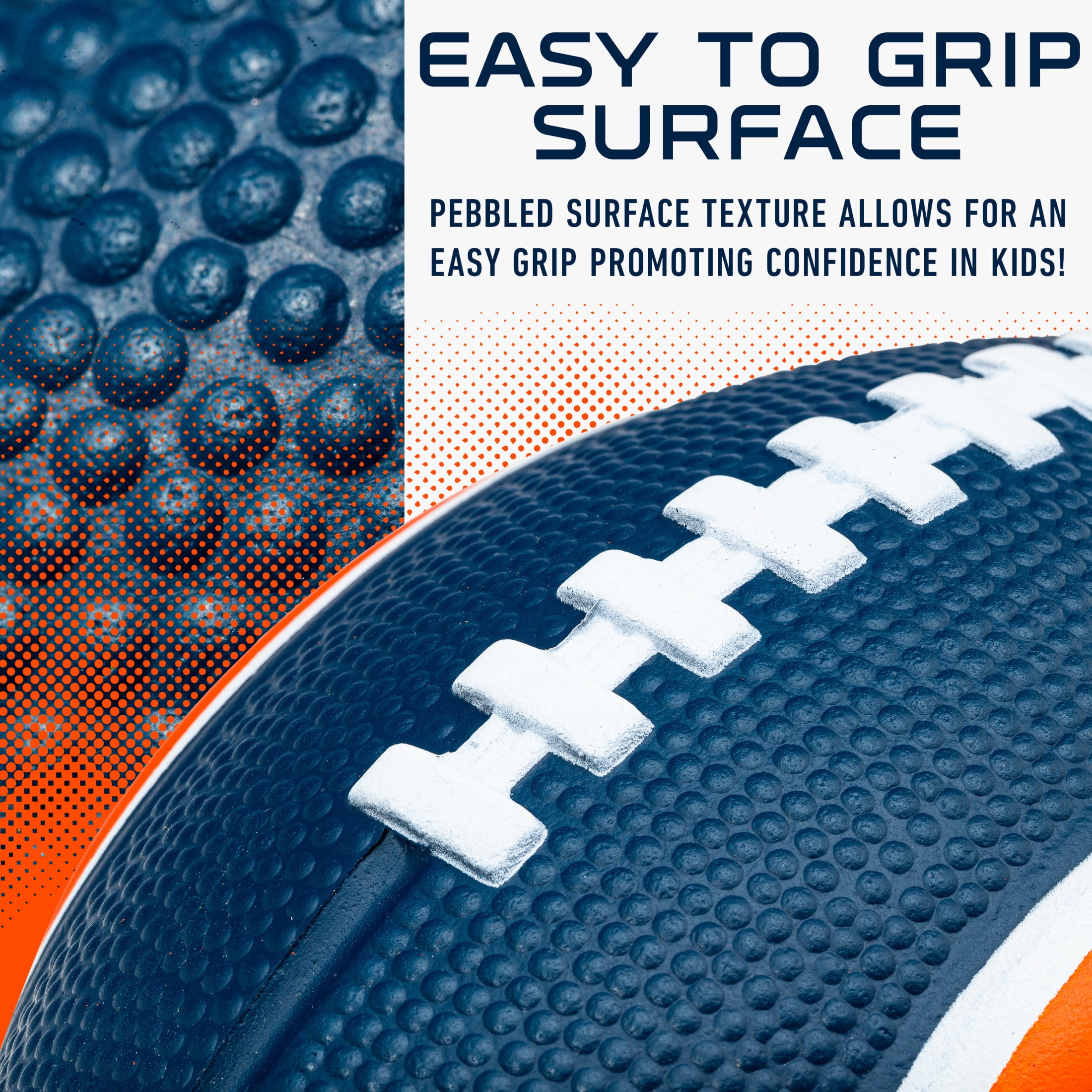 Franklin Sports NFL Chicago Bears Football - Kids Foam Football - Soft Football - Mini Size - Perfect for Gameday - 8.5" 3D logos!