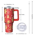 thumbnail image 2 of Red Christmas Gingerbread Man Pattern Tumbler with Handle and Lid,40oz Double Wall Vacuum Insulated Tumbler,Cups Gift for Women and Men, 2 of 7