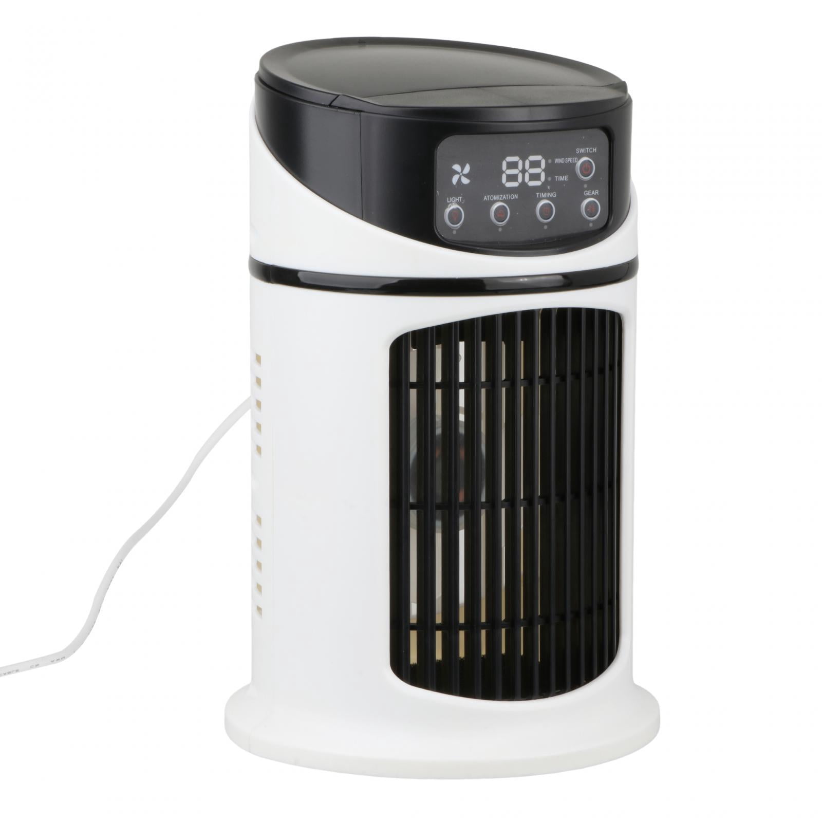 Cooling  Car Bedroom USB Rechargeable Portable Air Conditioner Black White 10x6x6in