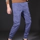 thumbnail image 1 of Pantalones largos para hombre, bolsillos laterales, pies pequeños, ajustados, largos, para hombre, 1 of 6