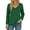 Green, variant on MOSHU Color Block T Shirts for Women V Neck Long Sleeve Womens Shirts Loose Fall Tops with Pocket