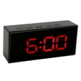 thumbnail image 2 of LED Digital Clock, Two Display Mode Mirrored Digital Alarm Clock Clear Display Multifunction Smart Light Sensing  For Travel For Home Red, 2 of 8