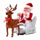 thumbnail image 1 of Carro Eléctrico De Ciervos De Papá Noel Papá Noel De Navidad En Juguetes De Trineo Decoraciones Navideñas Con Música Adornos De Estatuillas De Papá Noel De Navidad Minnieouse HA037730-00, 1 of 6