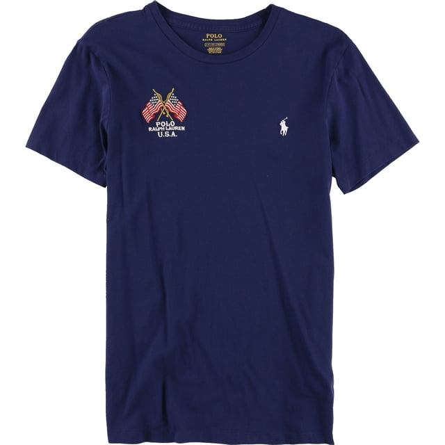 Ralph Lauren - Camiseta básica para hombre, color azul, talla mediana Ralph Lauren Camiseta básica