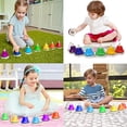 thumbnail image 3 of Desk Bells, 8 Notes Diatonic Metal Hand Bells, Rainbow Music Bells, Musical Learning Teaching Percussion Instrument, Holiday Birthday Gift, 3 of 4