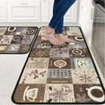 thumbnail image 3 of Coffee Kitchen Rugs Kitchen Mats for Floor 2 Piece, Anti Fatigue Floor Mat for Kitchen, Kitchen Floor Mats for in Front of Sink and Kitchen Matt for Standing for Coffee Kitchen Decor 17"X30"+17"X47", 3 of 6