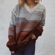 thumbnail image 5 of Gibobby Sueter para mujer invierno Suéter de punto de seersucker de manga larga con cuello en V suelto casual(A,CH), 5 of 5