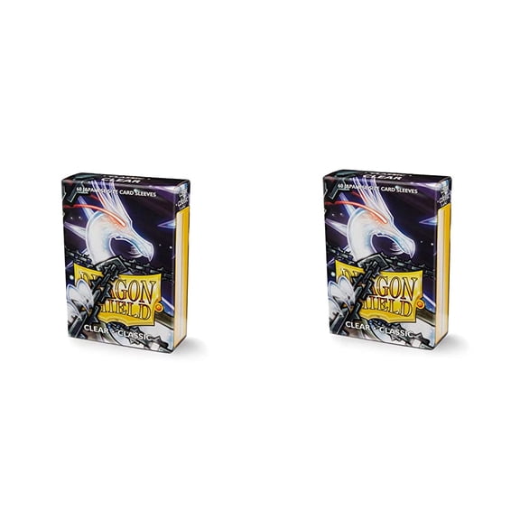 2 Packs Dragon Shield Classic Mini Japanese Clear 60 ct Card Sleeves Value Bundle!