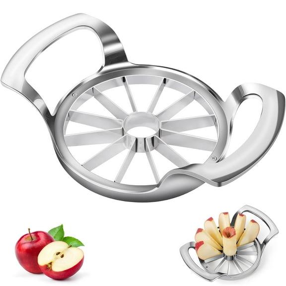 Syenll Apple Corer and Slicer with 12 Blades, 4 inch Apples Cutter Tool, Stainless Steel Fruit Corer and Divider