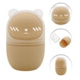thumbnail image 3 of Unique Bargains 1 Pc Portable Bears with Cover Makeup Sponge Holder for Travel Khaki Silicone Plastic, 3 of 6