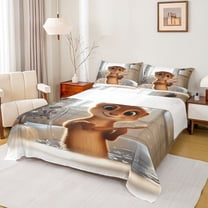 Castle Fairy Child Boys Girls Cute Otter Twin Sheet Sets,Cartoon Animal Bedding