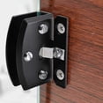 thumbnail image 2 of [4 Pcs]] Cabinet Glass Door Hinge Bathroom Clip Frameless Glass Door Cabinet Display Cabinet Cabinet Clip 90 Degree Hinge (black), 2 of 4