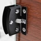 thumbnail image 2 of [4 Pcs]] Cabinet Glass Door Hinge Bathroom Clip Frameless Glass Door Cabinet Display Cabinet Cabinet Clip 90 Degree Hinge (black), 2 of 4