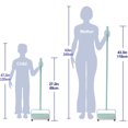 thumbnail image 2 of Eyliden Carpet Floor Sweeper Hand Push Automatic Compact Broom 4 Corner Edge Brushes Mint&White, 2 of 7