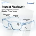 thumbnail image 6 of ProtectX Safety Reading Glasses for Women Men, UV Protection goggles, Anti-Impact Lightweight Glasses, Anti-Fog & Scratch-Resistant, Blue, +1.0, 6 of 7