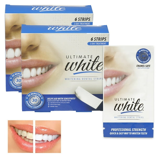 12 White Strips Teeth Whitening Individual Strips Clean Bleaching