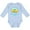 AE-Light Blue, variant on Summer Enjoy the Sunshine Miami Beach Florida in Blue Boys or Girls Long Sleeve Baby Bodysuit